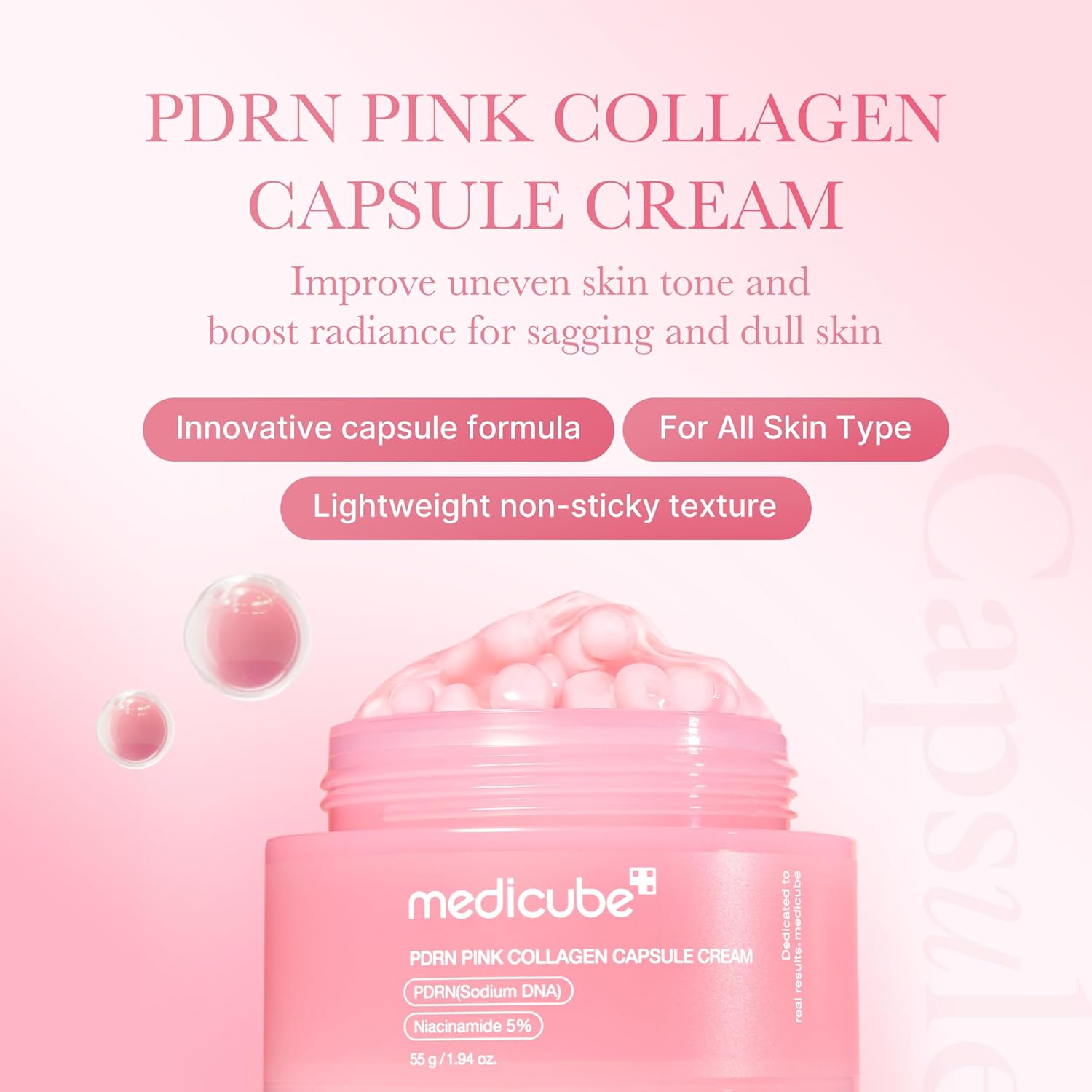Cremă Hidratantă cu Colagen Roz